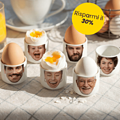 Set regalo 6 portauova con volto