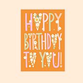 Biglietto di Auguri Compleanno Fiori