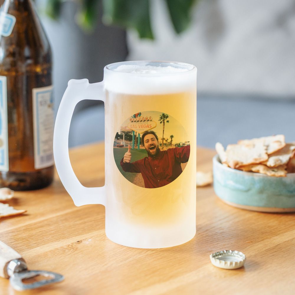 Boccale da Birra Personalizzato con Foto e Testo