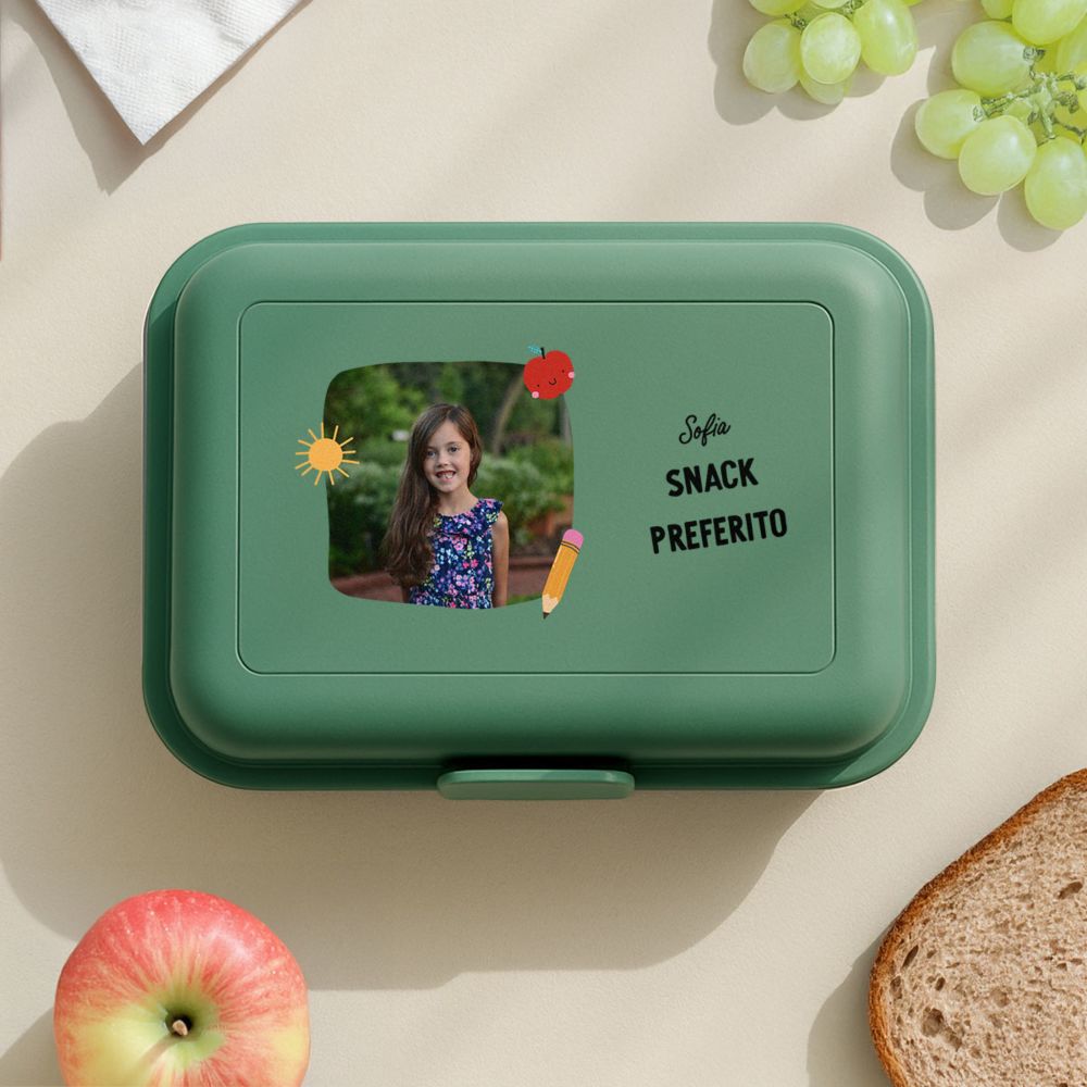 Porta Pranzo Bambini Personalizzato con Foto e Testo