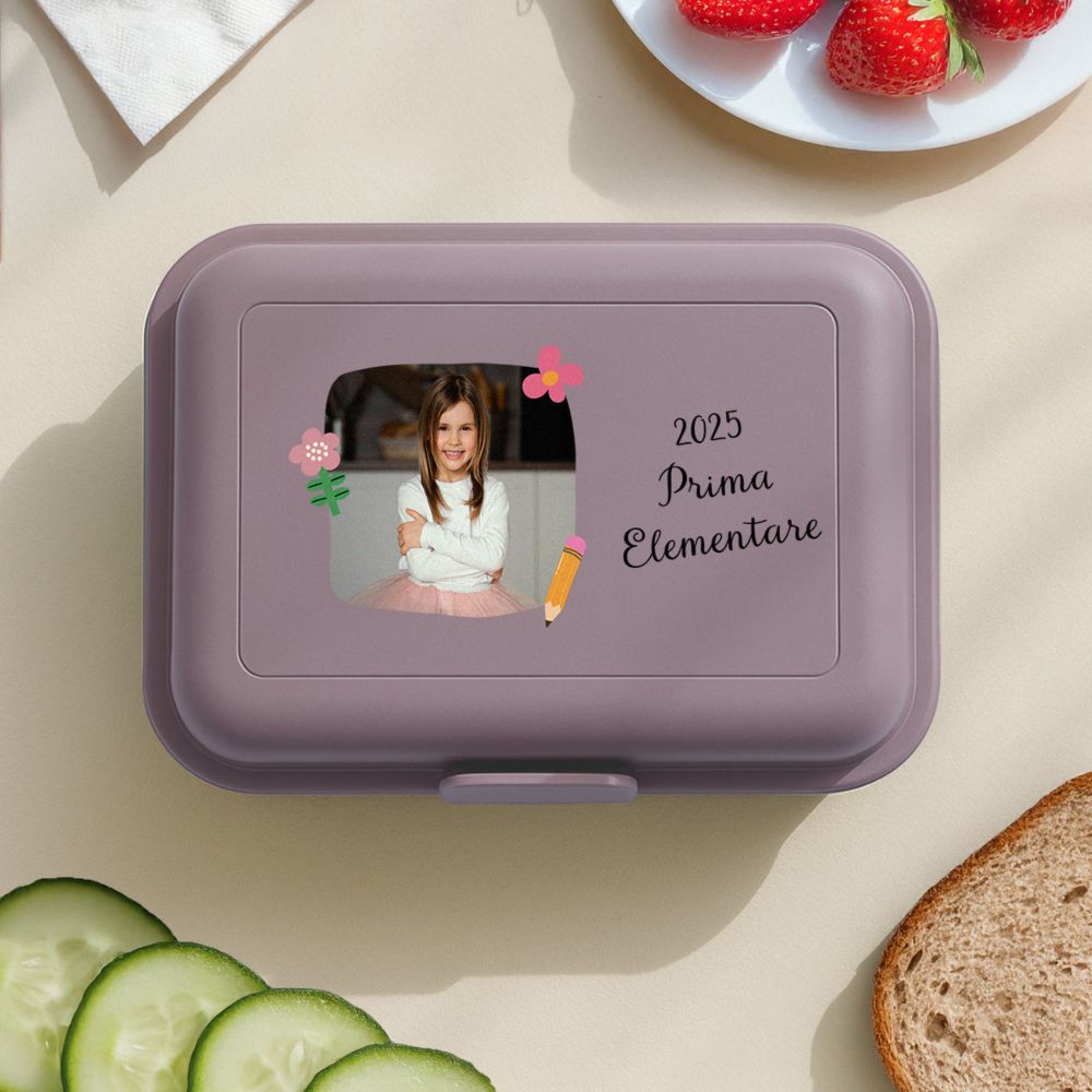 Porta Pranzo Bambini Personalizzato con Foto e Testo