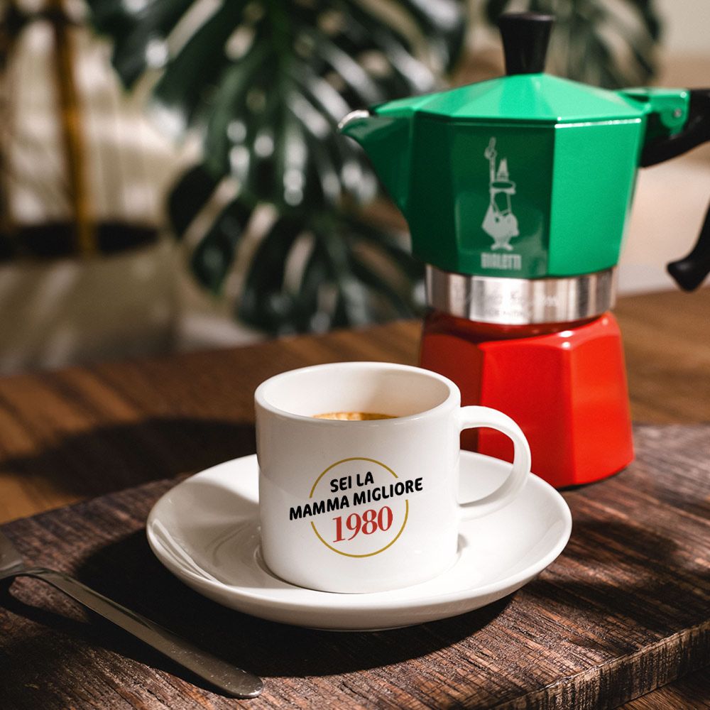 Tazzina da Caffè Personalizzata con Nome e Anno
