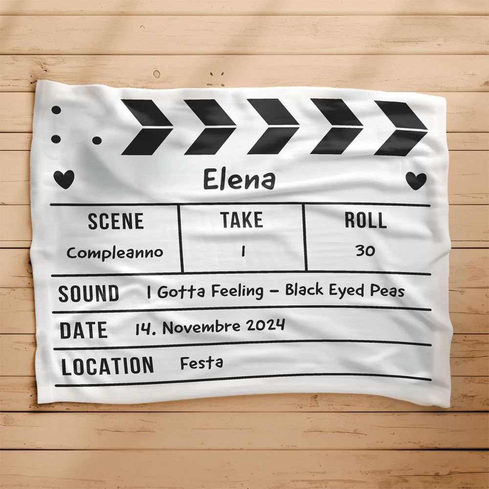 Coperta Personalizzato Ciak Cinematografico