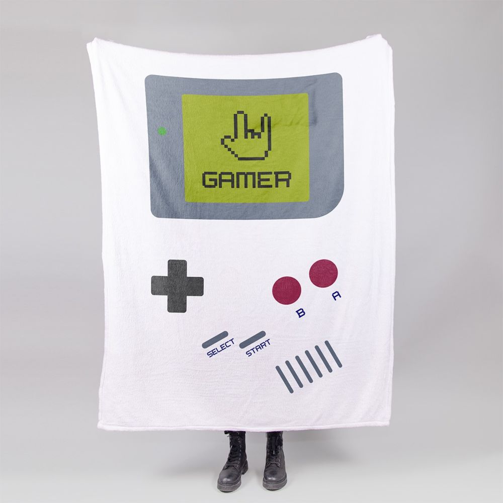 Coperta Personalizzata con Console da Gioco e Testo