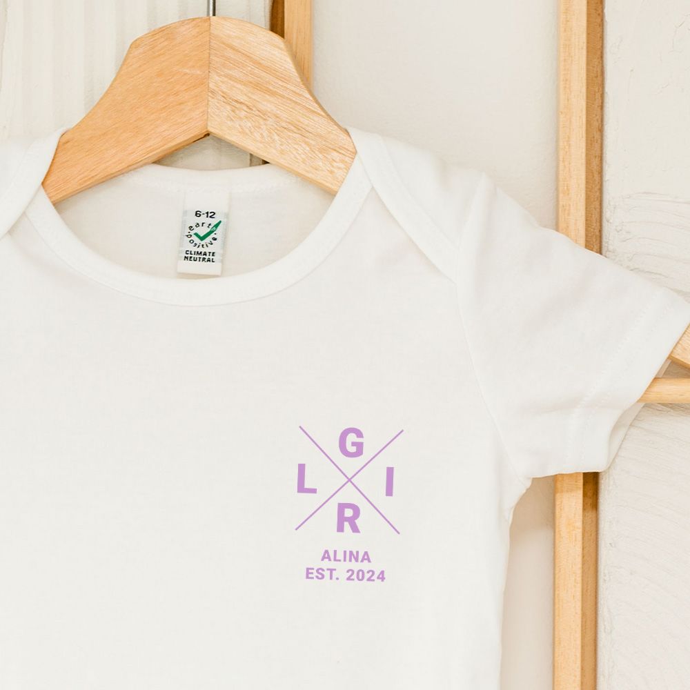 Body Neonato Personalizzato con Nome e Anno