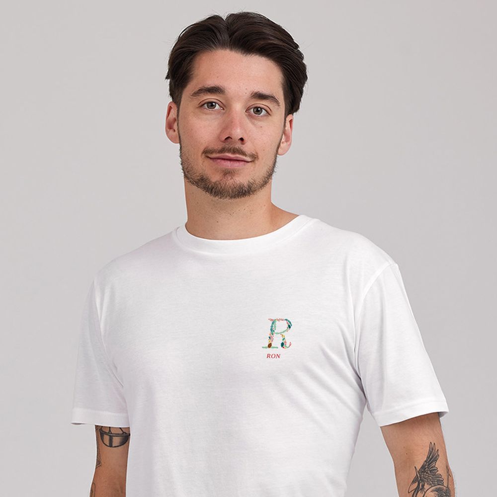 Maglietta Personalizzata con Monogramma Natalizio