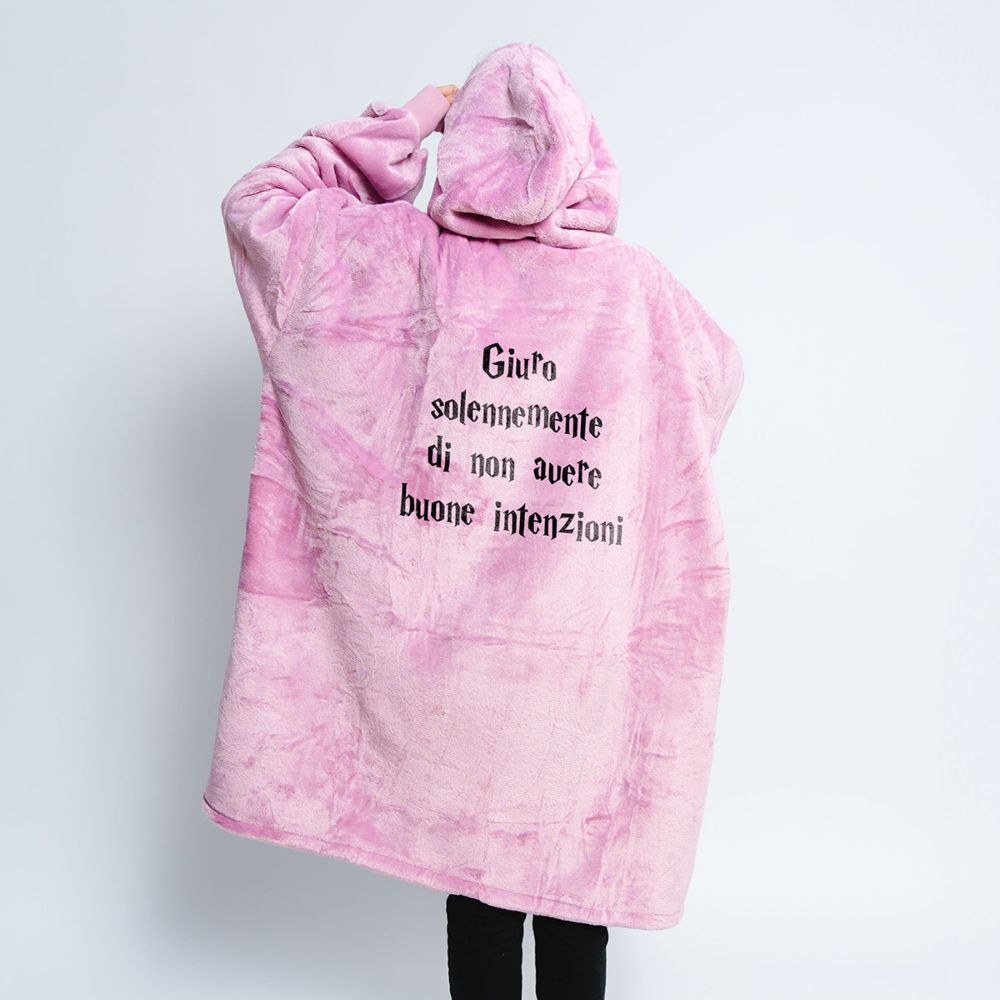 Coperta con Cappuccio Personalizzata con Testo
