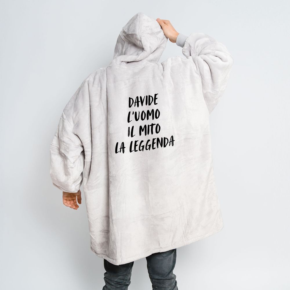 Coperta con Cappuccio Personalizzata con Testo