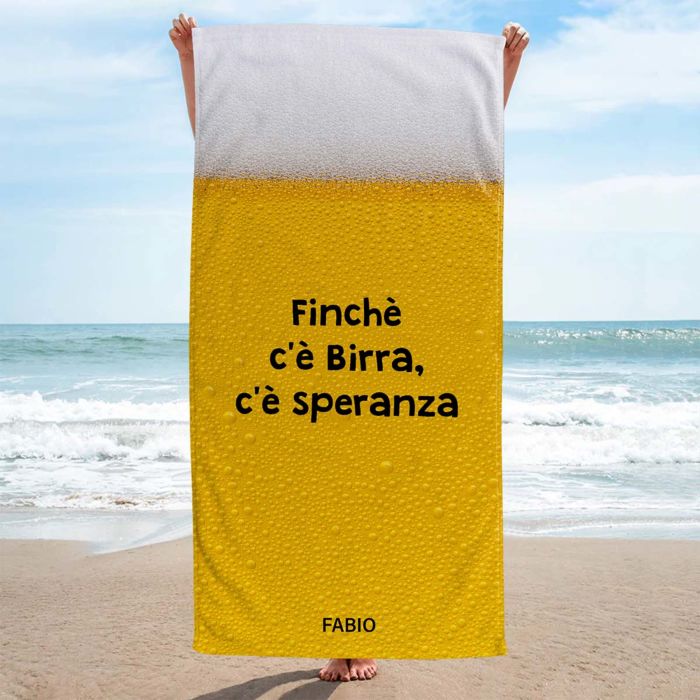 Telo Mare Personalizzato Birra 