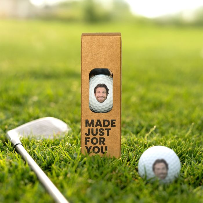 Set di 3 Palline da Golf Personalizzate con Faccia