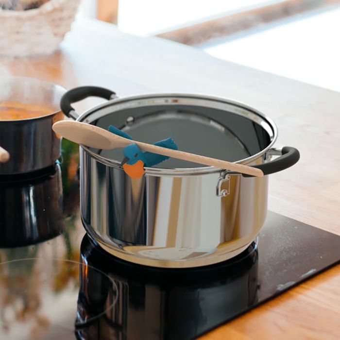 Poggiacucchiaio e Supporto Coperchio Uccello