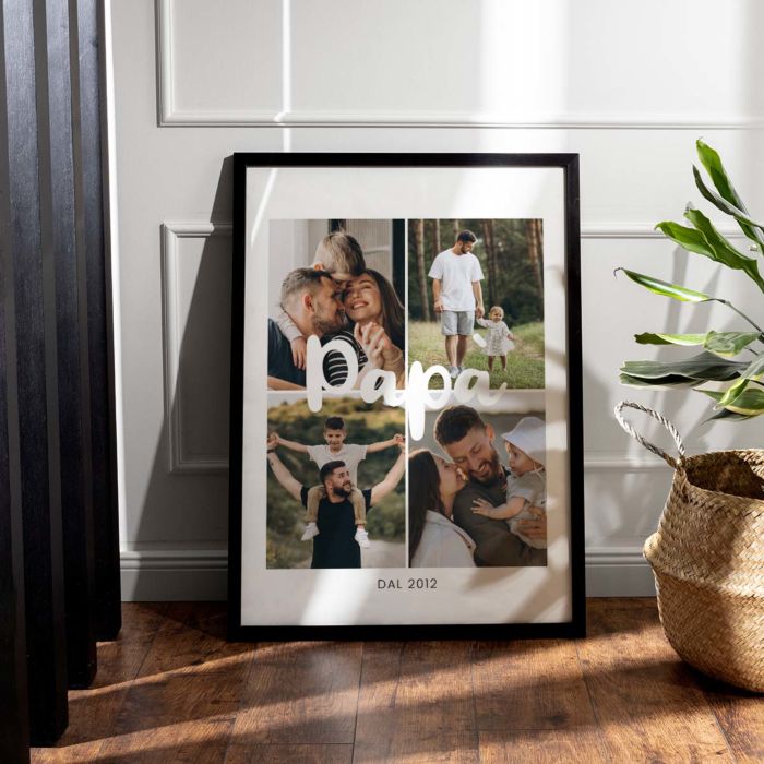 Poster Personalizzato con 4 Foto e Testo
