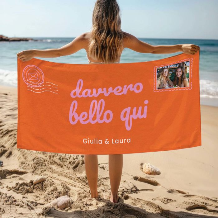 Telo Mare Personalizzato Cartolina