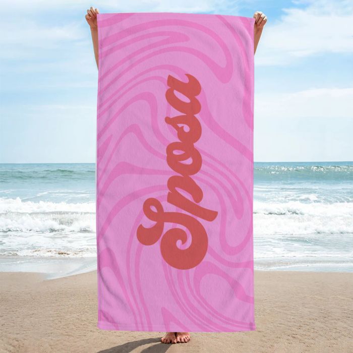 Telo Mare Personalizzato con Sfondi diversi e Testo