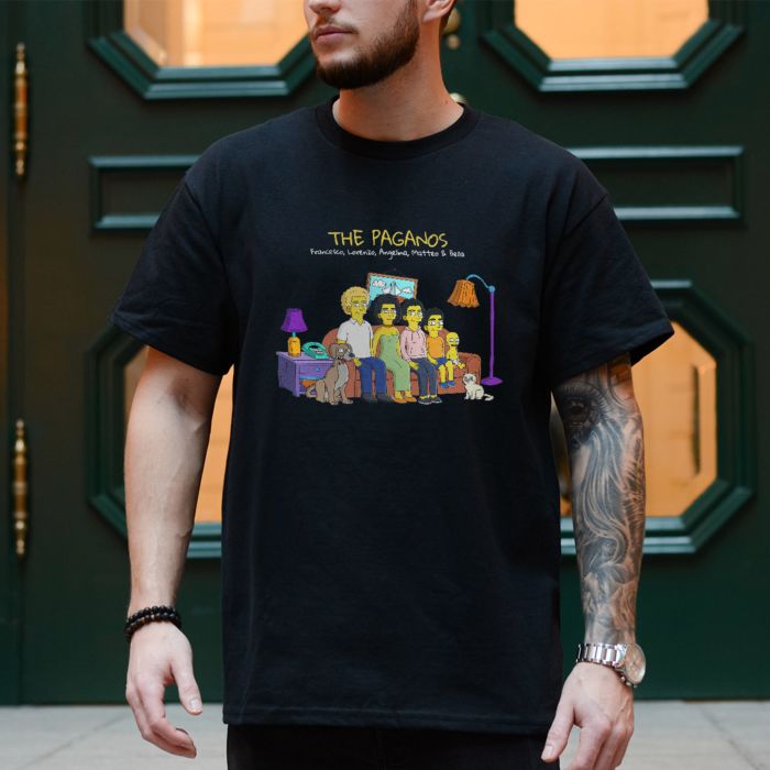 Maglietta Personalizzata - Illustrazione Famiglia Cartone Animato