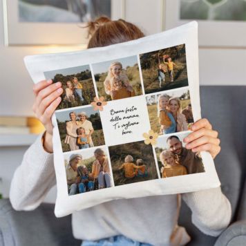 Federa per Cuscino Personalizzata con Testo e Simboli