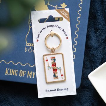 Portachiavi in stile Carta da Gioco – „Re del mio Cuore“