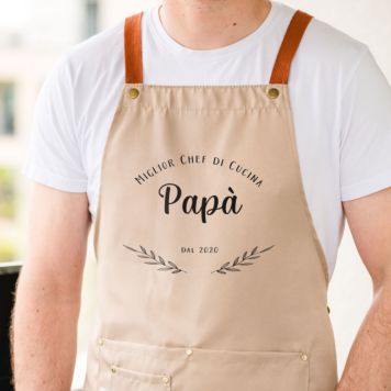 Grembiule Personalizzato con Ghirlanda e Testo