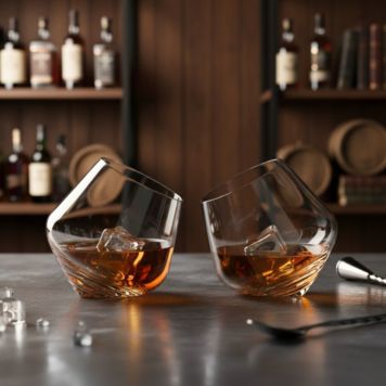 Set di 2 Bicchieri da Whisky dondolanti